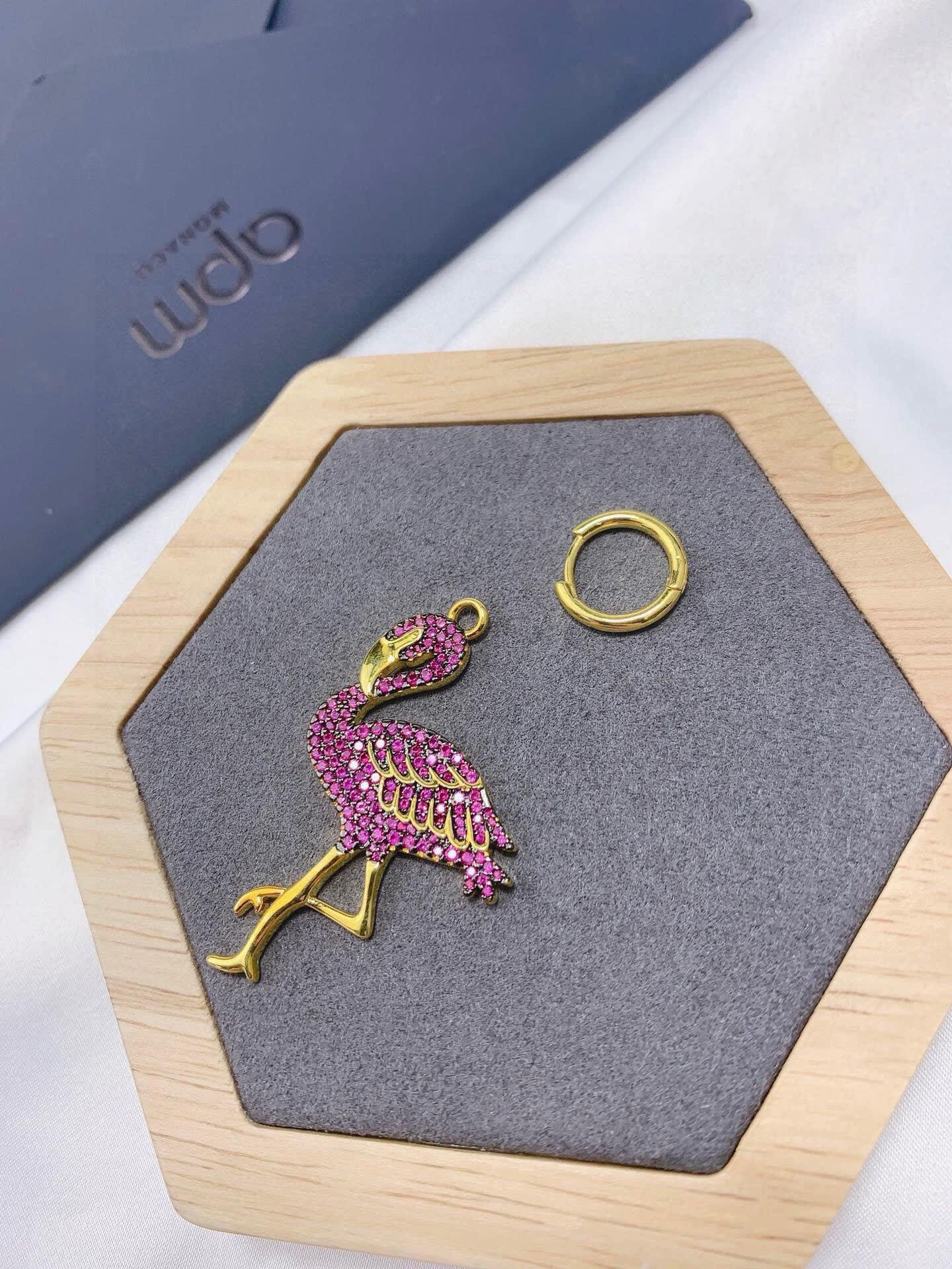 APM Monaco Earrings - Flamingo Design